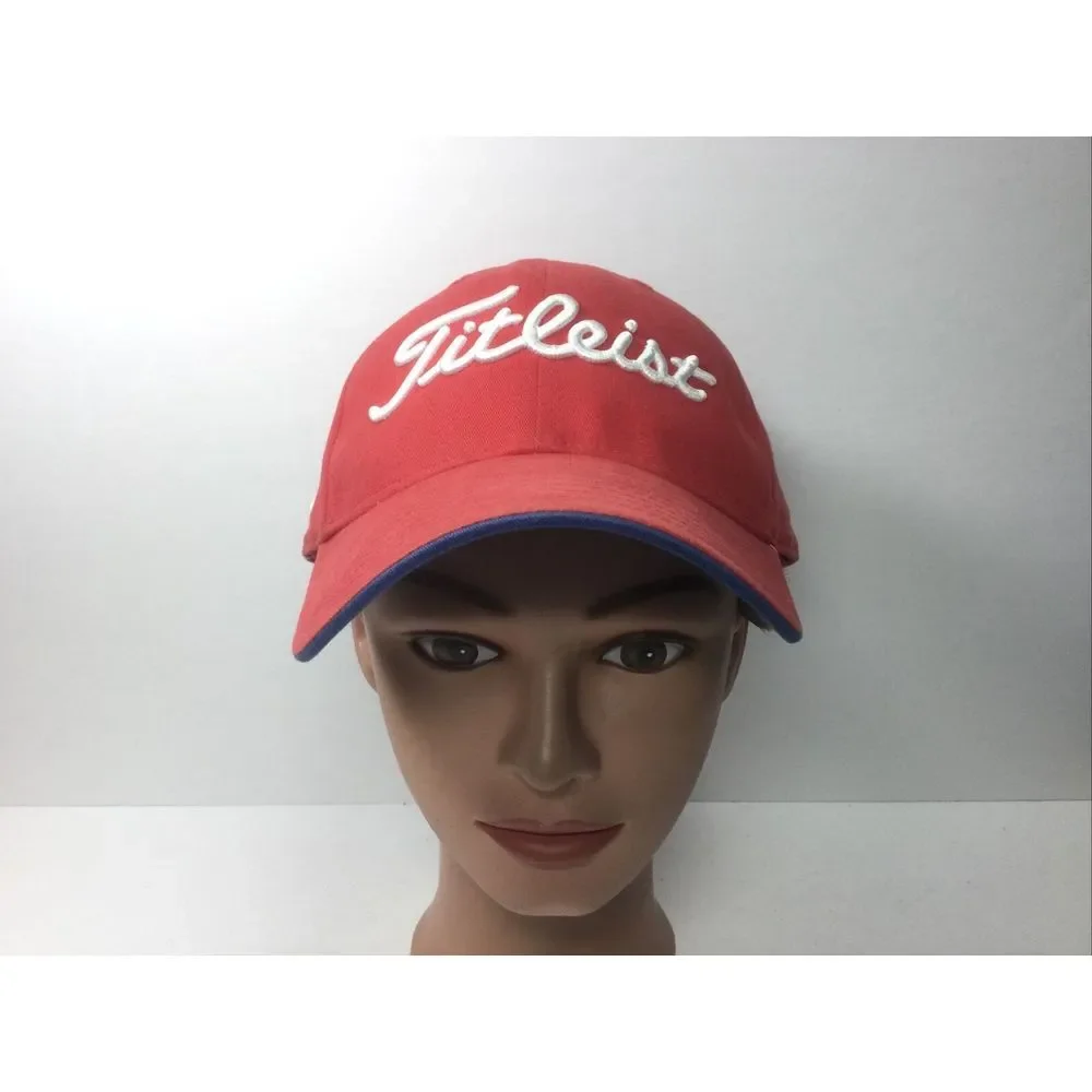 New Era Titleist Golf Hat Red StrapBack Embroidered Logo Baseball‎ Cap